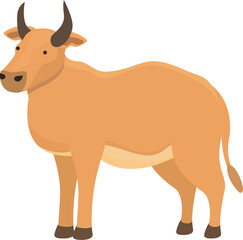 Color cow icon cartoon vector. Farm breed. Eat grass
