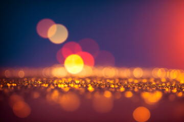 closeup illustration with bokeh. Generative ai