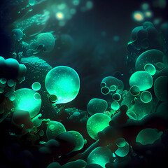 Fototapeta na wymiar Skyblue fresh water splash ocean backdrop illustration