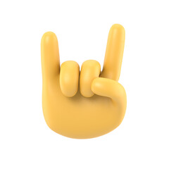 Transparent Backgrounds Mock-up. Cartoon character hand rock on gesture. Supports PNG files with transparent backgrounds.
