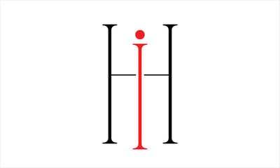 HI IH H I Initial Letter Vector Logo Design