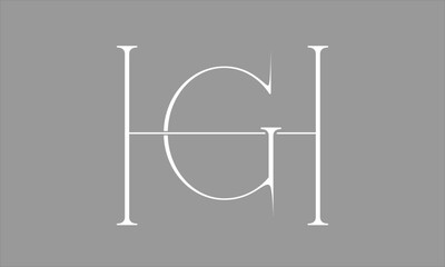 HG GH H Initial Letter Vector Logo Design