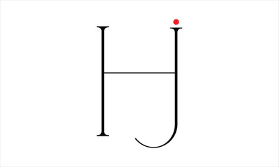 HJ JH H J Initial Letter Vector Logo Design