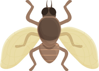 Tropical tsetse fly icon cartoon vector. Nature tik. Africa mosquito