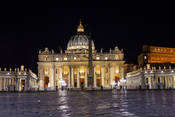 Fototapeta na wymiar Vatican city in the night