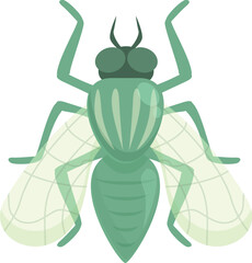 Green tsetse fly icon cartoon vector. Africa insect. Nature tropical