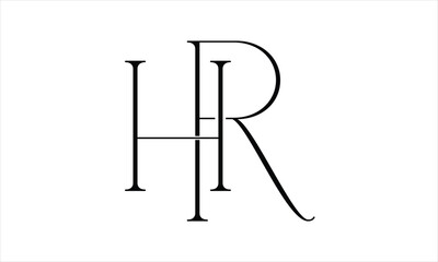 HR RH H R Initial Letter Vector Logo Design