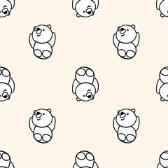 Cartoon bears seamless pattern