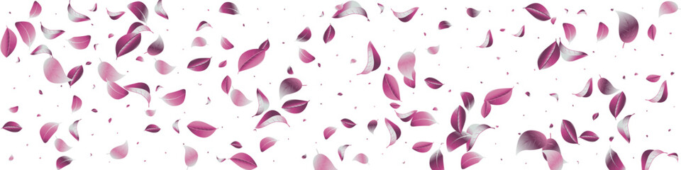 Violet Foliage Spring Vector White Panoramic