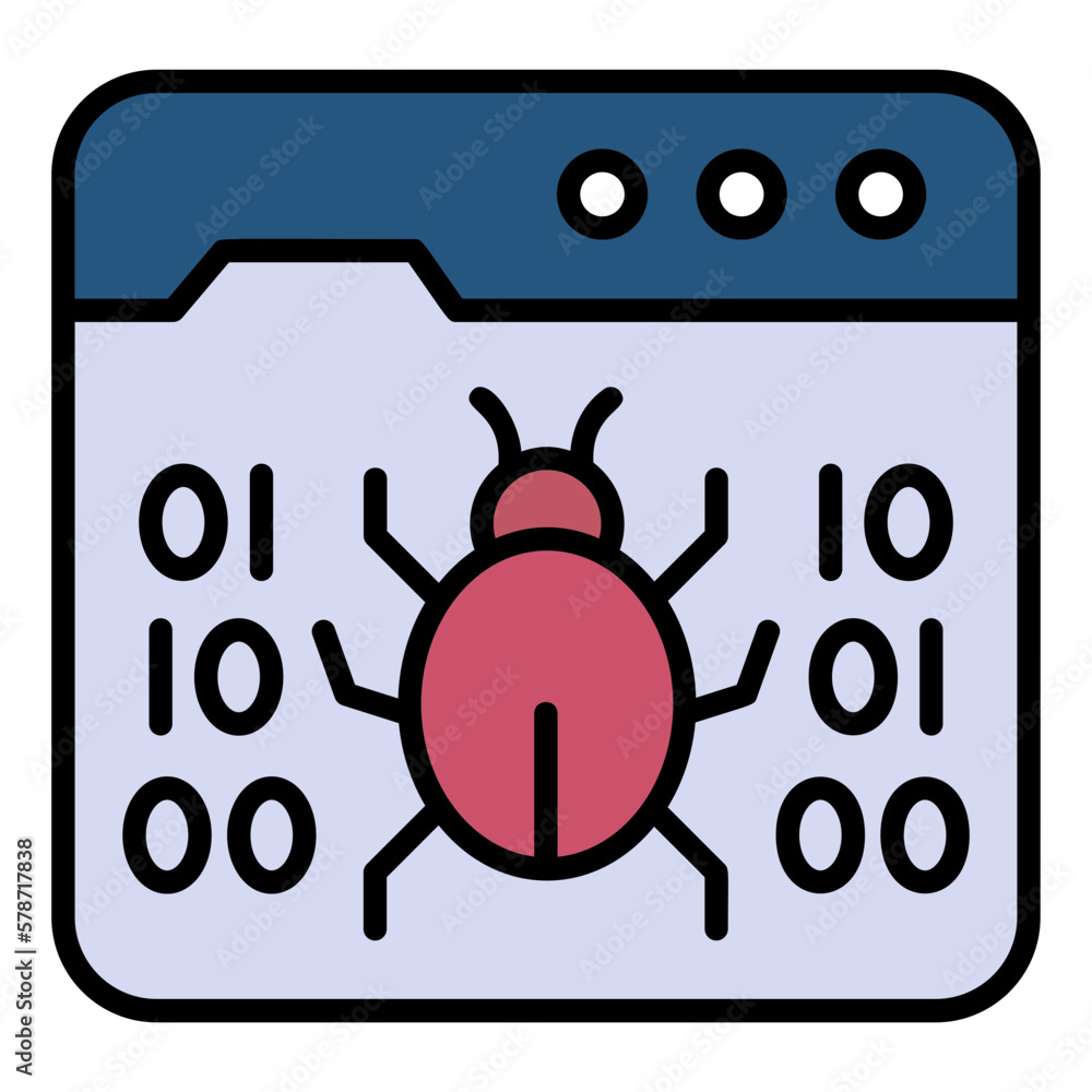 Poster internet virus sign, cloud computing and internet hosting services symbol, webpage bug stock illustr