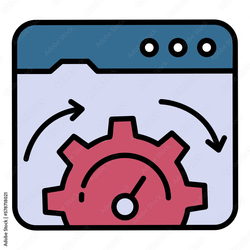 Aufkleber fast loading page accelerator vector icon design, seo and digital marketing symbol, webhosting and d