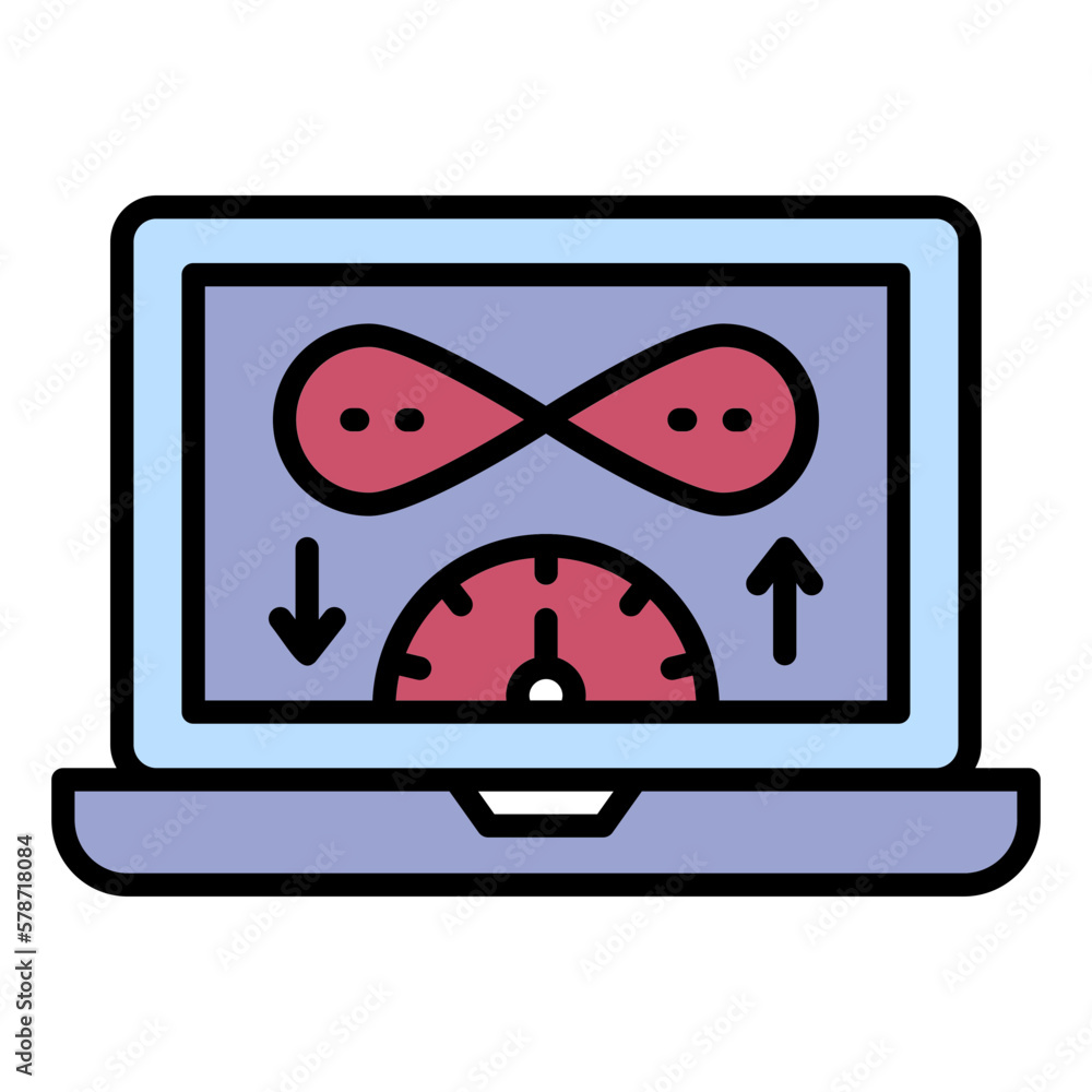 Aufkleber unlimited data transfer rate concept, endless resources stock illustration, isp bandwidth vector ico