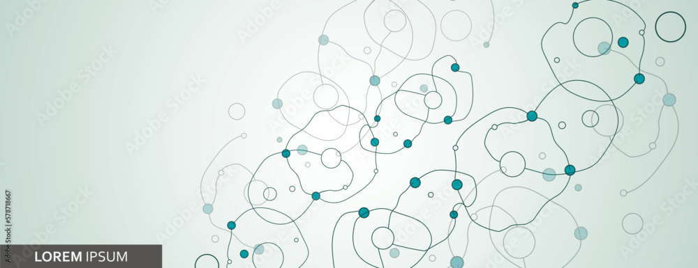 Leinwandbilder set abstract pixelated connected shapes with dots. amorphous shapes in random order. pattern from am