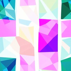 Fototapeta premium Abstract geometric seamless pattern featuring graphic design cubes, with a seamless background in pale colors, generative ai