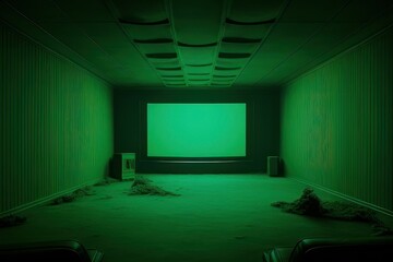 empty room with tv, generative ai