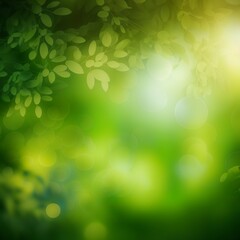 Obraz premium Blur green nature defocused background.Abstract spring wallpaper nature tree leaves leaf forest sunshine flower lens close-up shiny garden Generative AI