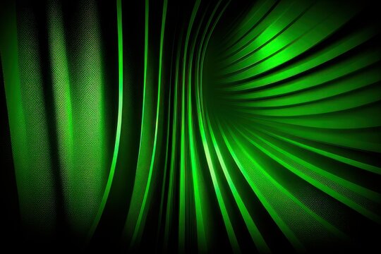 Abstract green background with lines, generative ai