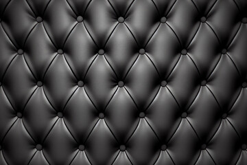 Tufted Upholstery, Luxury Leather Background, Generative AI