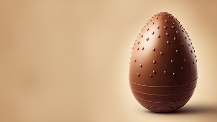 Easter Concept with Chocolate Egg.