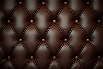Tufted Upholstery, Luxury Leather Background, Generative AI