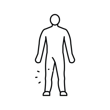 leg pain body ache line icon vector illustration