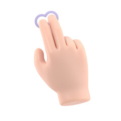 Transparent Backgrounds Mock-up.Touchscreen gesture line icons.3D illustration two hands Touch Button Cartoon character hand.Supports PNG files with transparent backgrounds.
