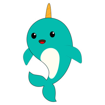 recommend clip art: Cute Narwhal
