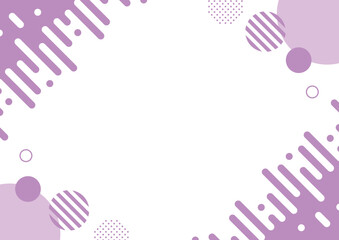 抽象的　フレーム 　紫　水玉