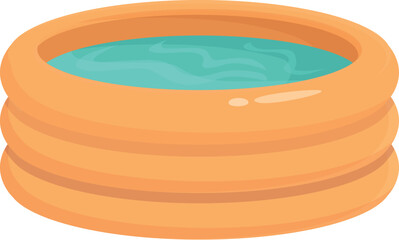 Water pool icon cartoon vector. Swim girl. Vacation parent