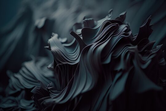 Abstract grey background with waves generative ai