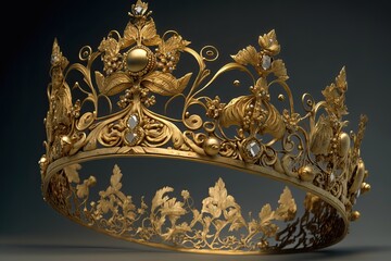 golden tiara worn by kings. Generative AI