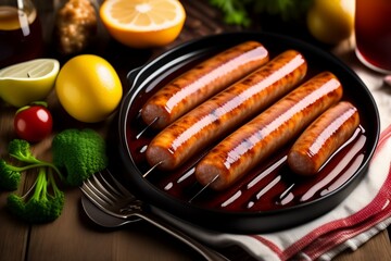 grilled steak with vegetables