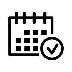 calendar icon with checklist vector