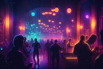 nightclub get together. Generative AI