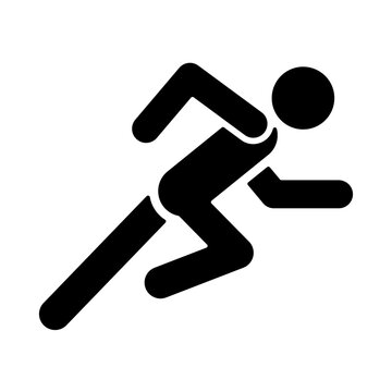 Run Icon, Running Man Icon Vector