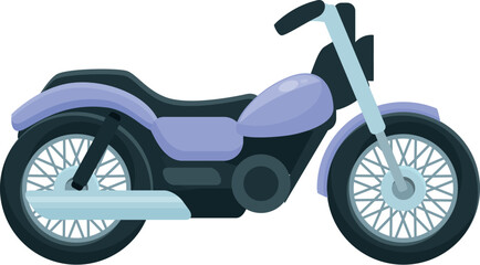 Moto chopper icon cartoon vector. Bike road. Biking adventure