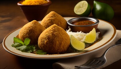 Coxinha: A Delicious Brazilian Street Food. AI Generative.