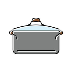 food pot cooking color icon vector illustration