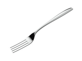 Silver fork. Isolated. 3d illustration. Single object.