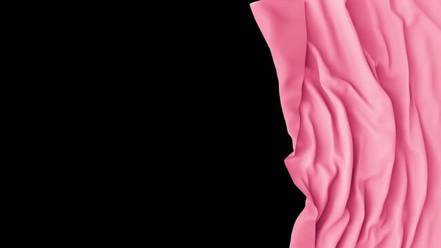 Pink cloth reveal with alpha channel