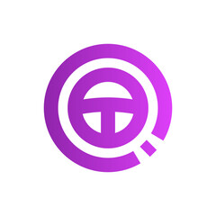 Fototapeta premium steering wheel gradient icon