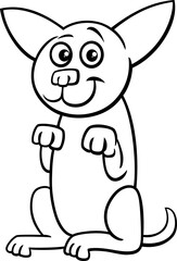 Obraz na płótnie Canvas cartoon playful dog character doing a trick coloring page