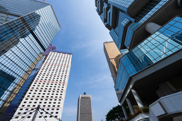 modern office building in hong kong china