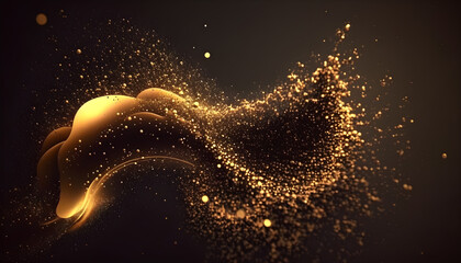 golden 3D Abstract Background