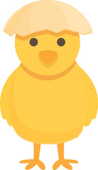 Yellow chicken icon cartoon vector. Chick baby. Shell hatch