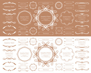 エレガントなフレーム。デザインテンプレート。ゴージャスな額のセット。