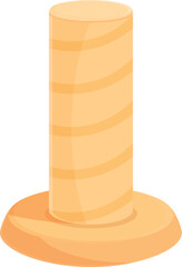 Orange post icon cartoon vector. Cat house. Tree scratch