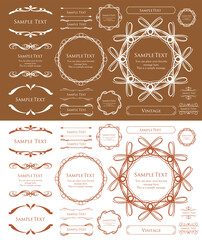 エレガントなフレーム。デザインテンプレート。ゴージャスな額のセット。