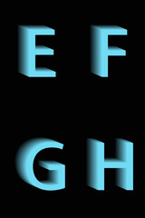 Fototapeta premium E F G H