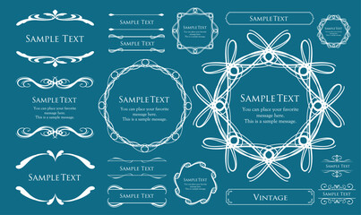 エレガントなフレーム。デザインテンプレート。ゴージャスな額のセット。